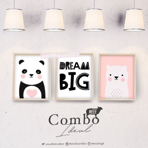 Combo de cuadros familia de osos - Meee Decorativo
