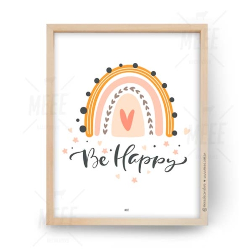 Be Happy arcoiris - Cuadros decorativos de Meee Decorativo